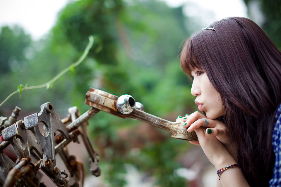 清纯女孩的夏日清新写真小清新校园美女图库,清纯美女,